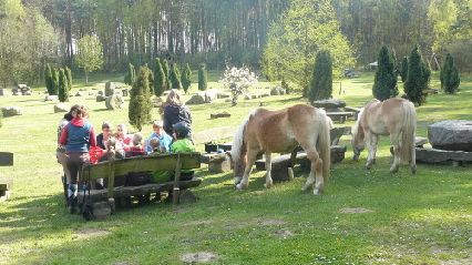 rustikales Reiter-Picknick im Grünen  - im Findlingspark